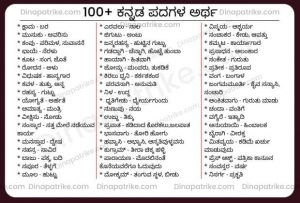 Read more about the article 100+ ಕನ್ನಡ ಪದಗಳ ಅರ್ಥ | Kannada Padagalu Artha